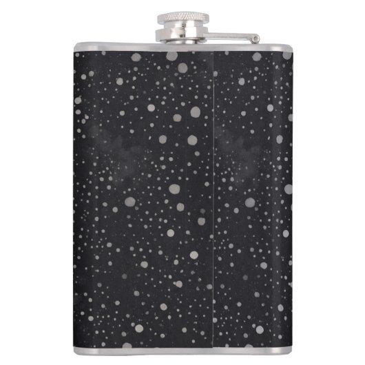 Eichhörnchen mit Tasse und Schnee „Stay Warm“ Heupfles (Achterkant)