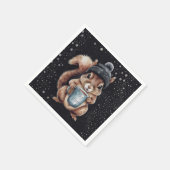 Eichhörnchen mit Tasse und Schnee „Stay Warm“ Servet (Hoek)