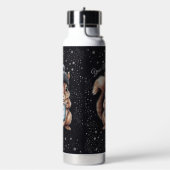 Eichhörnchen mit Tasse und Schnee „Stay Warm“ Waterfles (Links)