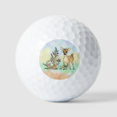 Eichhörnchen und Reh Golfball Golfballen (Voorkant)
