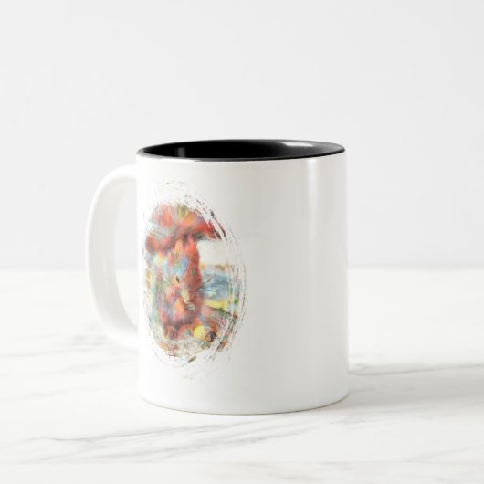 eichörnchen tweekleurige koffiemok (Voorkant links)