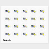 eICU Verpleegster chick Ronde Sticker (Vel)