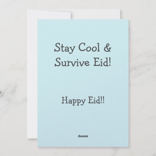 Eid Adha Grappige Meme- Geit in vakantiemodus Feestdagenkaart (Achterkant)