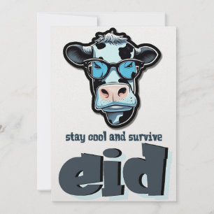 Eid Adha Grappige Meme- Geit in vakantiemodus Feestdagenkaart