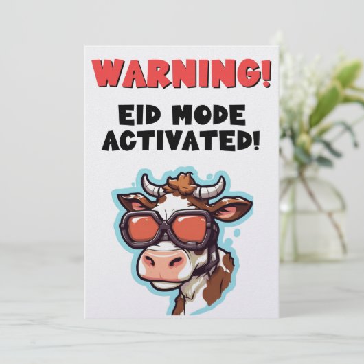 Eid Adha grappige meme Prettig Eid! Feestdagenkaart (Staand voorkant)