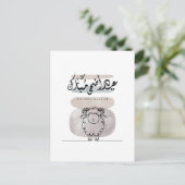 Eid Adha Mubarak Arabic Calligraphy Wall Art Briefkaart (Staand voorkant)