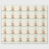 Eid  Al Adha Beige Cute Sheep Dinner  Cadeaupapier (Vlak)