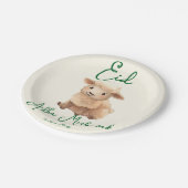 Eid  Al Adha Beige Cute  Sheep Dinner  Papieren Bordje (Gekanteld)