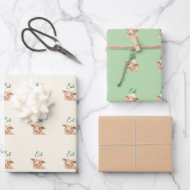 Eid Al Adha Beige Schattig Schaap Inpakpapier Vel