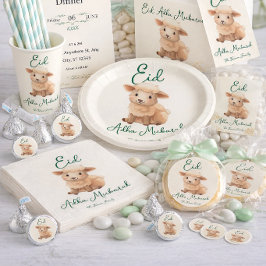 Eid Al Adha Beige Schattige Schaap Eten Servet