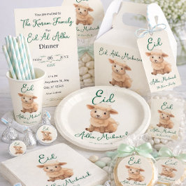 Eid Al Adha Beige Schattige Schaap Feest Kaart