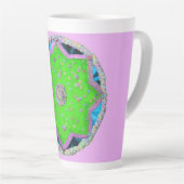 Eid al-Adha bloemige 8-puntige ster Latte Mok (Rechterhoek)