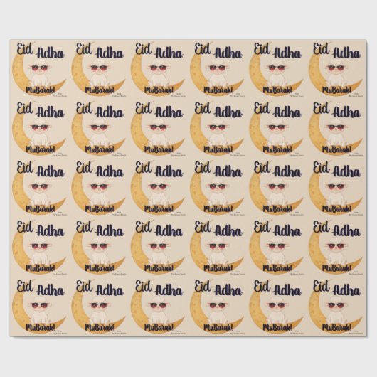 Eid Al Adha Cute Schaap Cadeaupapier (Vlak)
