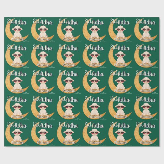 Eid Al Adha Cute Schaap Gift Wrap inpakpapier (Vlak)