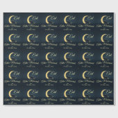 Eid Al Adha Donkerblauwe Schaap Diner Cadeaupapier (Vlak)