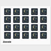 Eid Al Adha donkerblauwe schaapseten Vierkante Sticker (Vel)