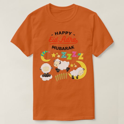 Eid Al Adha Eid Mubarak Happy Eid Day Muslim T-shirt (Design voorkant)