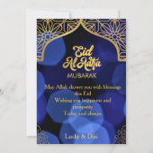 Eid Al Adha Golden Mandala Flat Vakantie Kaart (Voorkant)