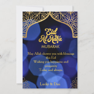 Eid Al Adha Golden Mandala Flat Vakantie Kaart