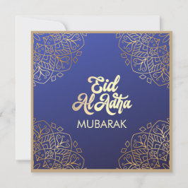 Eid Al Adha Golden Mandala Star Flat Vakantie Kaar