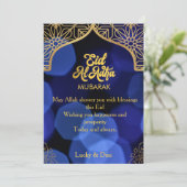 Eid Al Adha Gouden Mandala Plat Kerstkaart Kaart (Staand voorkant)