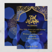 Eid Al Adha Gouden Mandala Plat Kerstkaart Kaart (Voorkant / Achterkant)