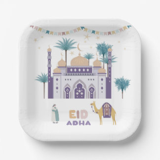 Eid Al Adha in decoratieve stijl 1 Papieren Bordje