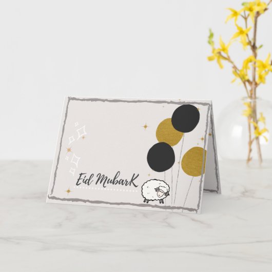 Eid Al-Adha Kaart (Gele Bloem)