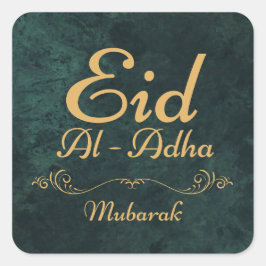 EID AL ADHA MUBARAK 2025 VIERKANTE STICKER