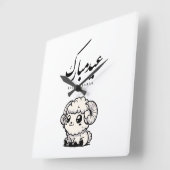 Eid al-Adha Mubarak Arabic Calligraphy Vierkante Klok (Hoek)