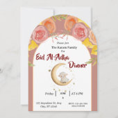 Eid Al Adha Mubarak Bloem Moderne Kaart (Voorkant)