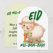 Eid Al Adha Mubarak Cute Sheep Greeting Card  Kaart (Voorkant / Achterkant)