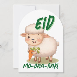 Eid Al Adha Mubarak Cute Sheep Greeting Card Kaart