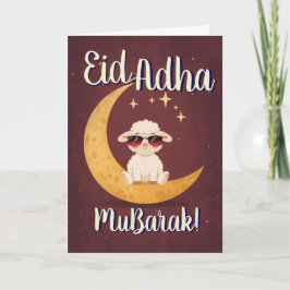 Eid Al Adha Mubarak Funny Sheep Greeting Card Kaart