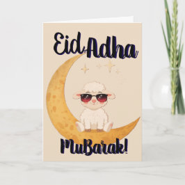 Eid Al Adha Mubarak Grappige Schaap Wenskaart Kaart