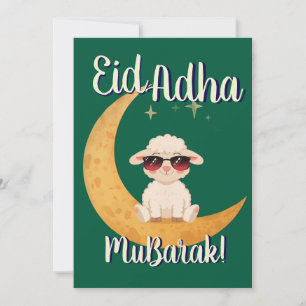 Eid Al Adha Mubarak Grappige Schaap Wenskaart Kaart