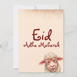 Eid Al Adha Mubarak Grappige Schaap Wenskaart Kaart