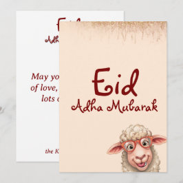 Eid Al Adha Mubarak Grappige Schaap Wenskaart Kaart