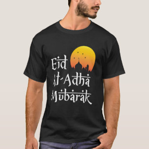 Eid Al-Adha Mubarak Halvemaanmoskee Islamitisch on T-shirt