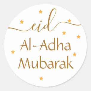 Eid Al Adha Mubarak Islamic Greeting Ronde Sticker