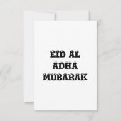 Eid Al Adha Mubarak Kaart (Achterkant)