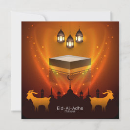 Eid Al Adha Mubarak Kaba Shareef Goat Islamic Feestdagenkaart
