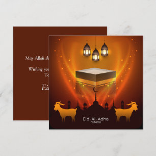 Eid Al Adha Mubarak Kaba Shareef Goat Islamic Feestdagenkaart