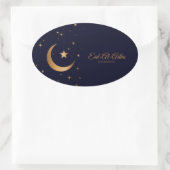Eid-Al-Adha Mubarak Ovale Sticker (Tas)