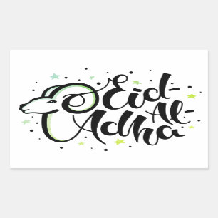 Eid al-adha mubarak rechthoekige sticker