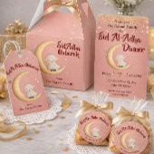 Eid Al Adha Mubarak Roze Modern Kaart