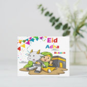 Eid Al-Adha Mubarak Wenskaart Feestdagenkaart (Staand voorkant)