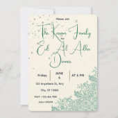 Eid Al Adha Sage Green Dinner Kaart (Voorkant)