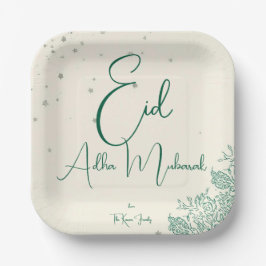 Eid Al Adha Sage Green Dinner Papieren Bordje
