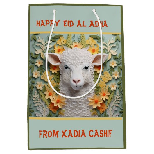 Eid al Adha Sheep Medium Cadeauzakje (Voorkant)